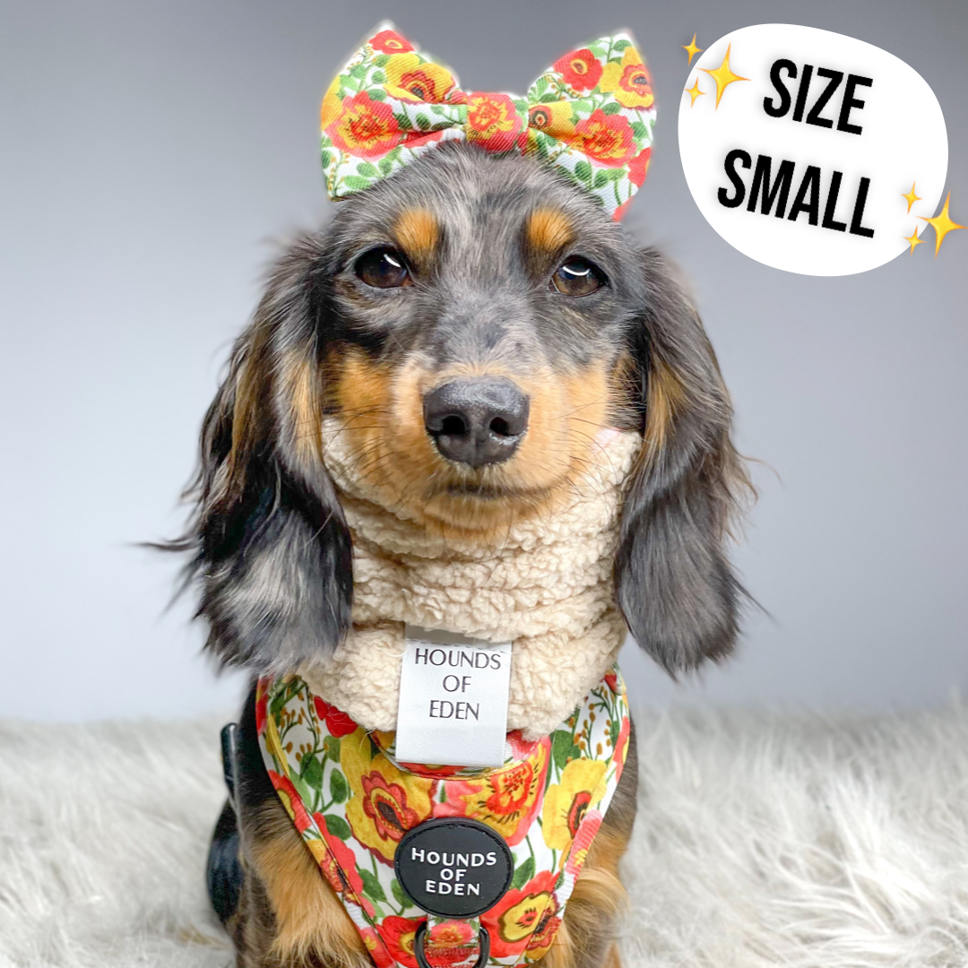 Autumn Blossom Faux Sherpa Fleece Dog Snood