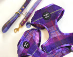 'Molly' - Pink & Purple Check Dog Harness