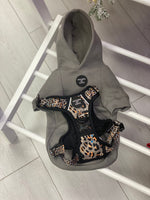 Soft Cotton Blend Dog Hoodie Charcoal Grey