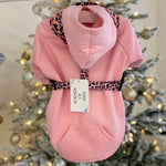 Soft Cotton Blend Dog Hoodie Light Pink