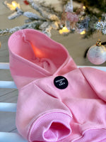 Soft Cotton Blend Dog Hoodie Light Pink