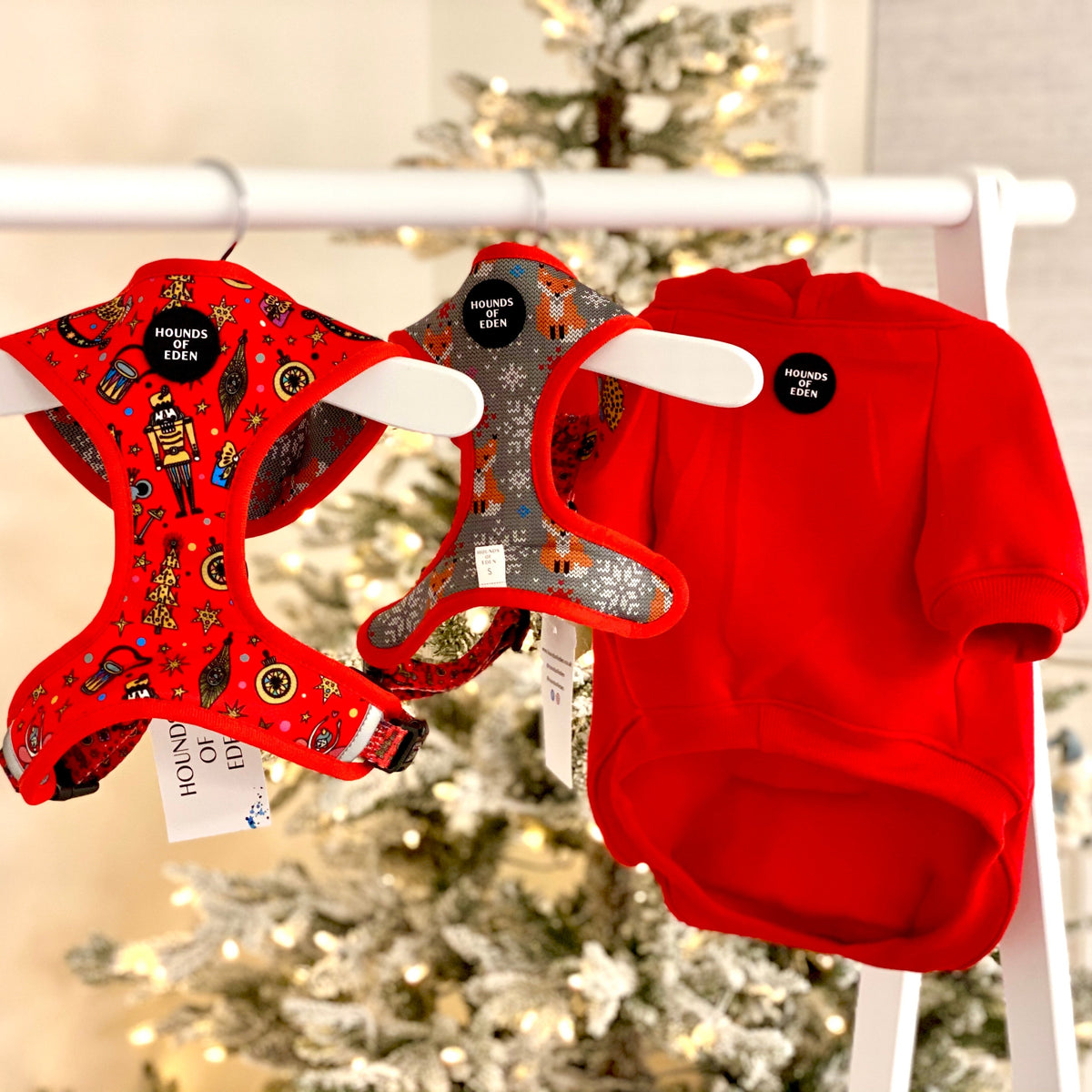 Soft Cotton Blend Dog Hoodie Red