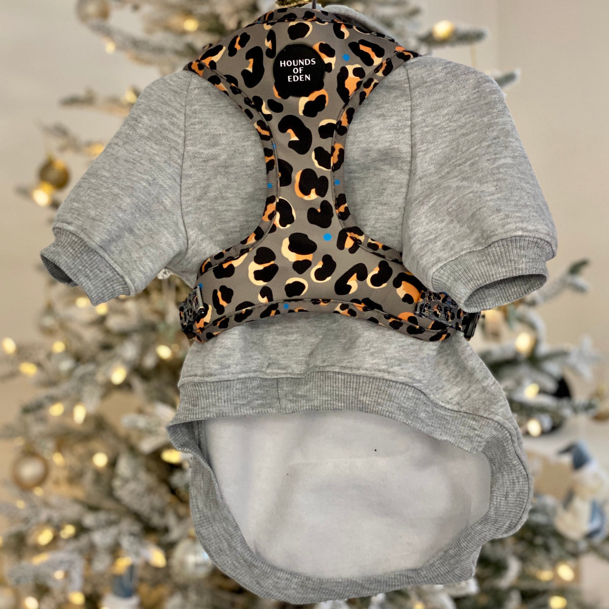 Soft Cotton Blend Dog Hoodie Grey