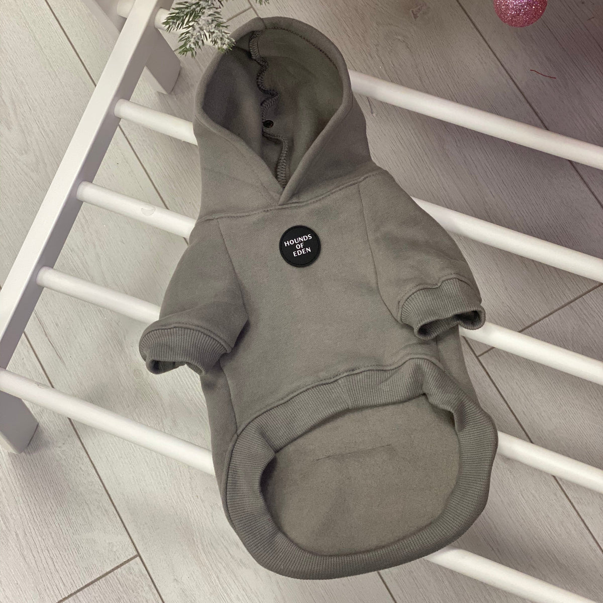 Soft Cotton Blend Dog Hoodie Charcoal Grey