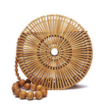 Ines Bamboo Wooden Woven Holiday Stylish Unique Bag