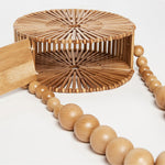 Ines Bamboo Wooden Woven Holiday Stylish Unique Bag