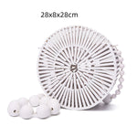 Ines Bamboo Wooden Woven Holiday Stylish Unique Bag White Large