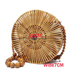 Ines Bamboo Wooden Woven Holiday Stylish Unique Bag