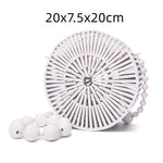 Ines Bamboo Wooden Woven Holiday Stylish Unique Bag White Small