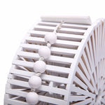 Ines Bamboo Wooden Woven Holiday Stylish Unique Bag