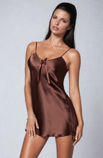 Irall Cleopatra Satin Chiffon Dressing Gown Black