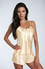 Irall Cleopatra Satin Chiffon Dressing Gown Black