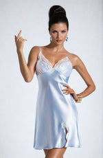 Irall Daphne Satin Nightdress Sky Blue