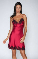 Irall Cleopatra Satin Chiffon Dressing Gown Black