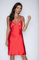 Irall Remi Satin Nightdress Hot Red