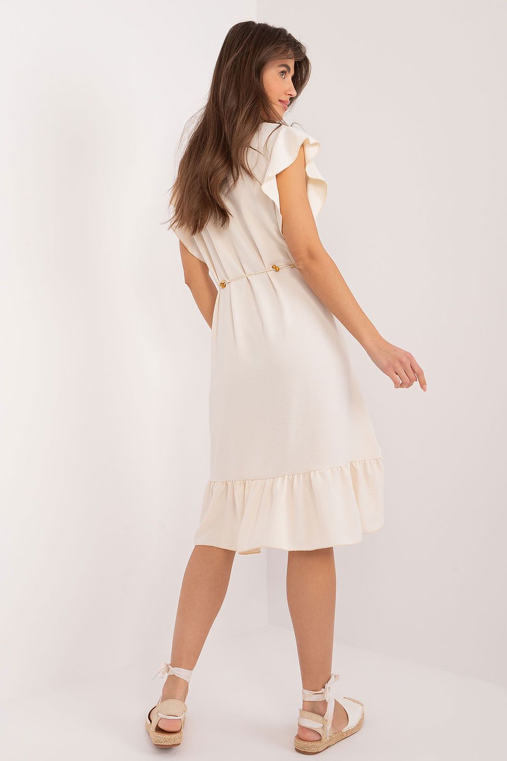 Italy Moda Flared Asymmetrical Day Dress