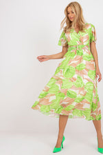 Italy Moda Summer Frilled Daydress with Envelope Neckline