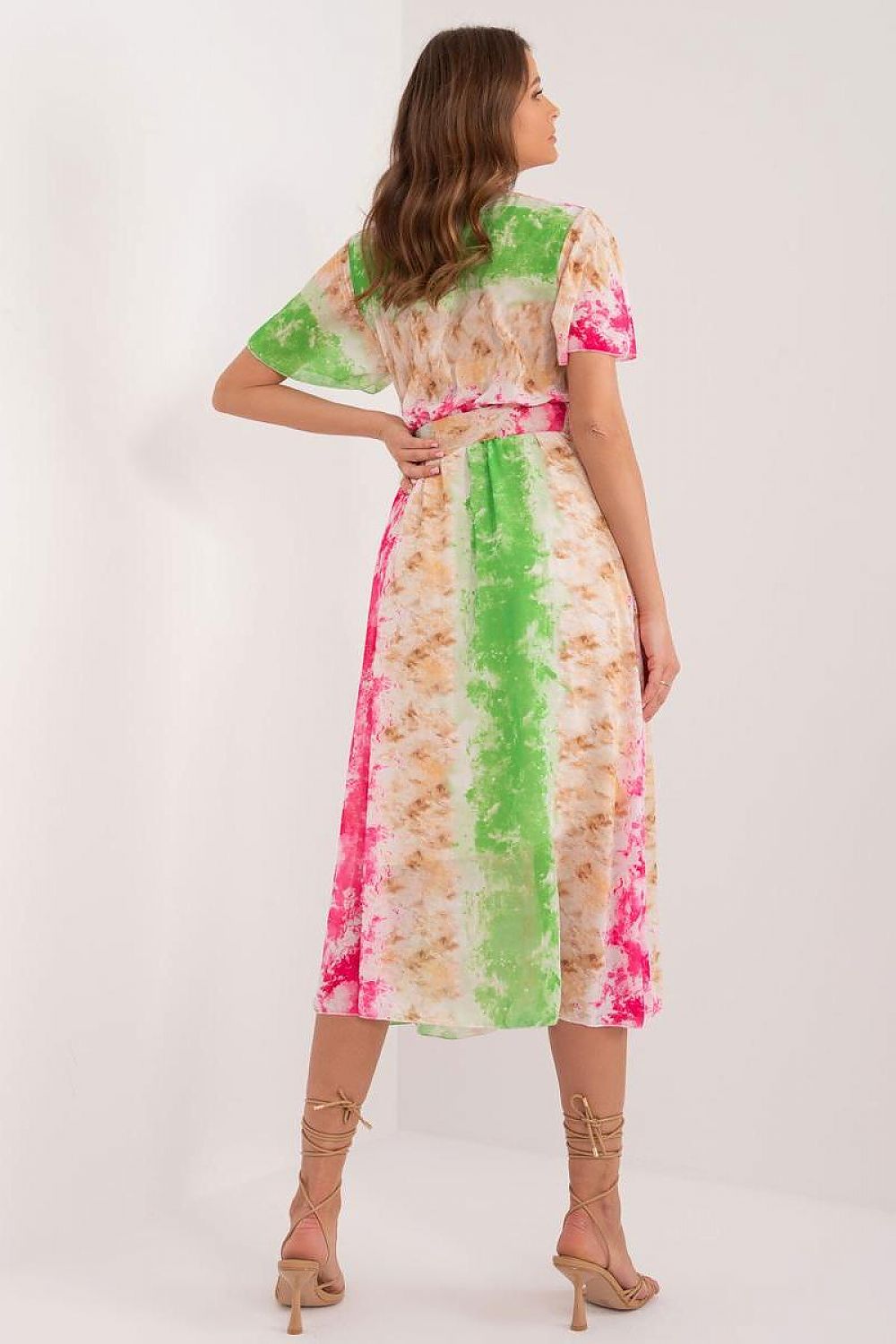 Italy Moda Summer Frilled Daydress with Envelope Neckline