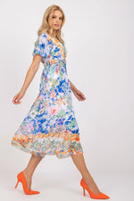 Italy Moda Summer Frilled Daydress with Envelope Neckline