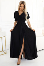 Jennifer Black Maxi Occasion Dress | Numoco black