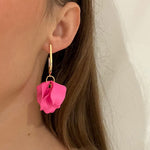 Juni Bright Pink Petal Earrings