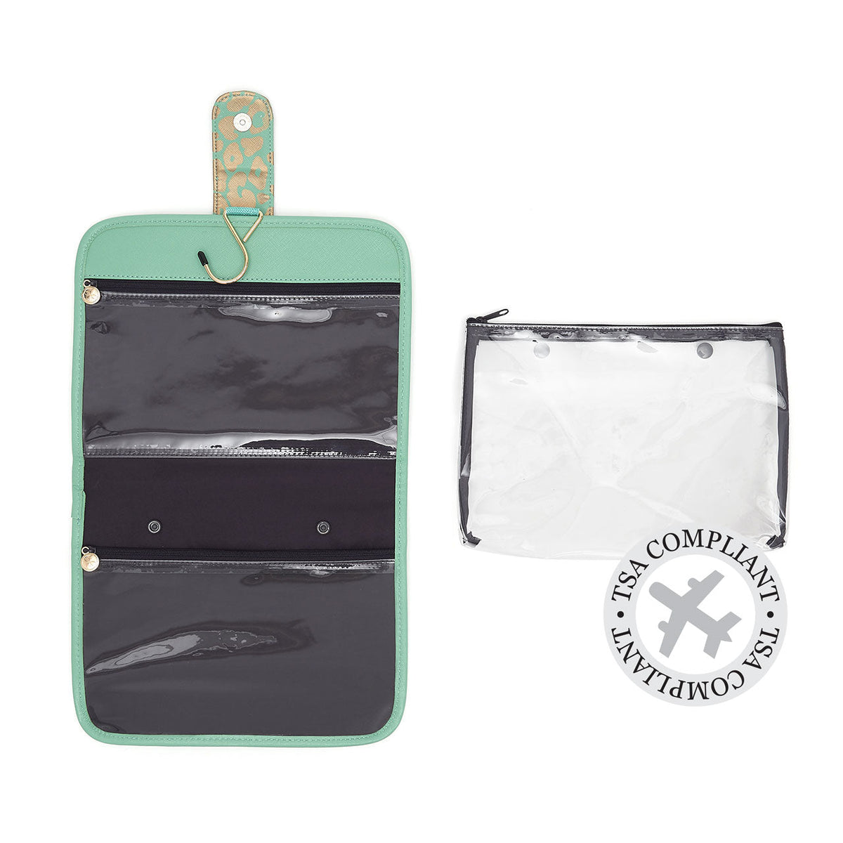 'Kate' Hanging Beauty Bag in Jade