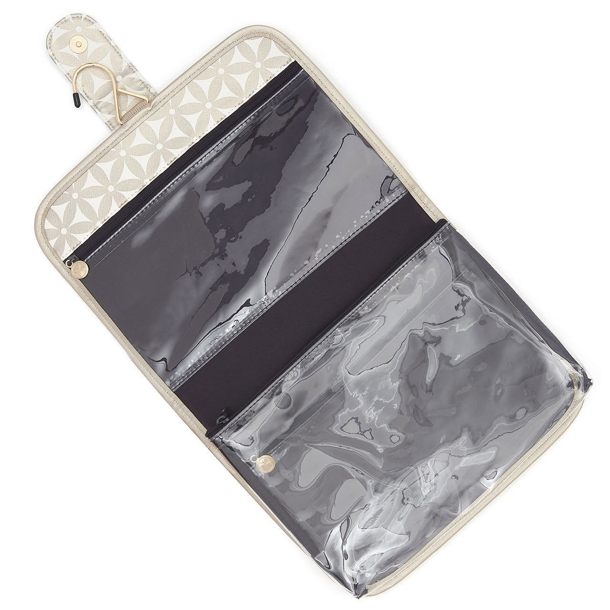 'Kate' Hanging Beauty Bag in Starflower Gold