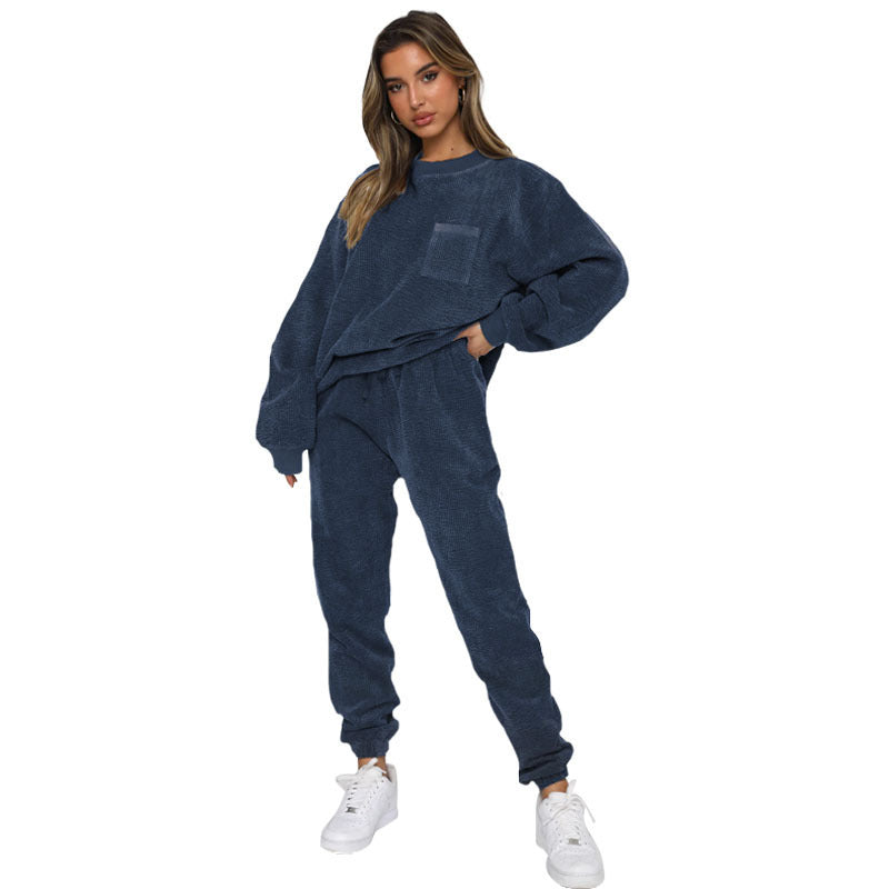 Kate Long Sleeve Ladies Loungewear Two-piece Loungewear Set | 7 Colours Ocean Blue