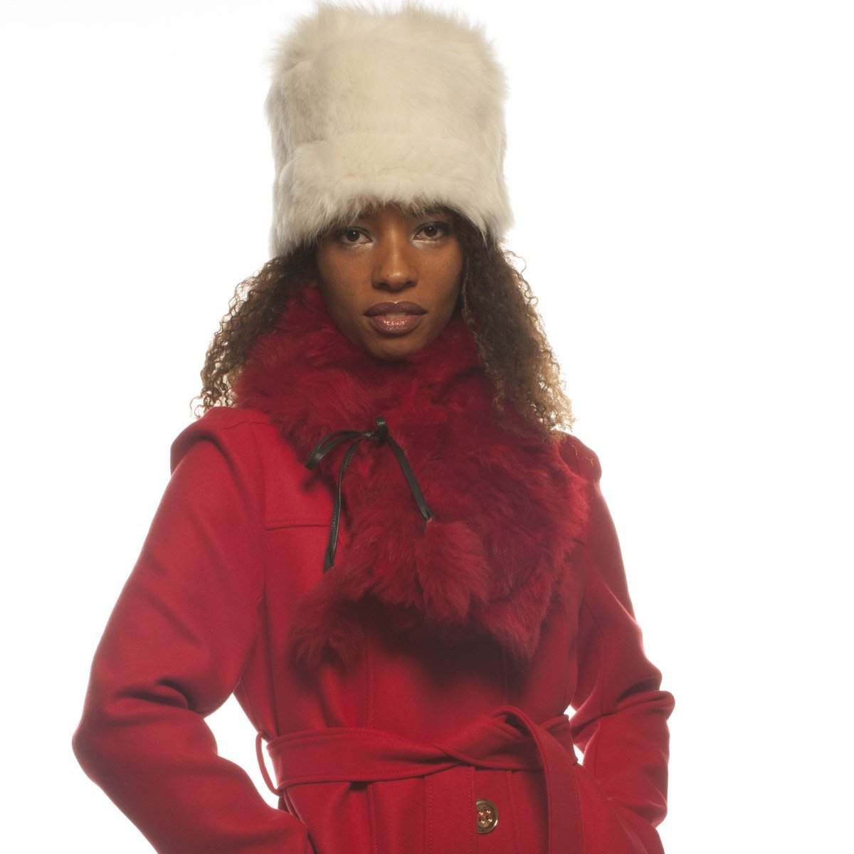 Katie Shearling Pillbox Hat
