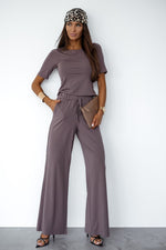 LaBalancia Ladies' Viscose Loungewear Set - Short-Sleeve Round Neck & Tie-Waist Pants