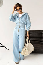 LaBalancia MADMAX Loungewear Set with Blouse and Pants blue