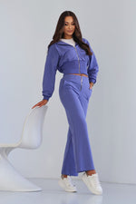 LaBalancia MADMAX Loungewear Set with Blouse and Pants navy blue