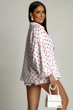 LaBalancia Muslin Button-Up Shirt and High-Waist Shorts Co-Ord Set