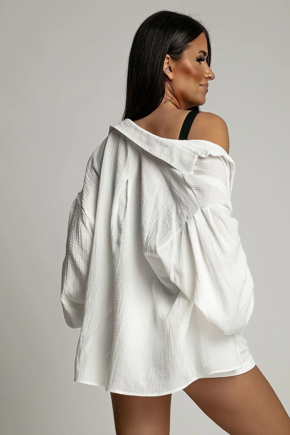 LaBalancia Muslin Button-Up Shirt and High-Waist Shorts Co-Ord Set