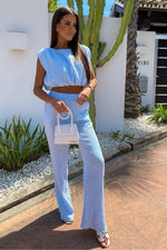 LaBalancia Muslin Loungewear Set blue one-size-fits-all