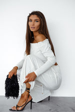 LaBalancia Off-Shoulder Spanish Neckline Loungewear Set - Sensual Viscose Chic