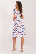 Lakerta Romantic Floral Fit-and-Flare Day Dress