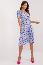 Lakerta Romantic Floral Fit-and-Flare Day Dress
