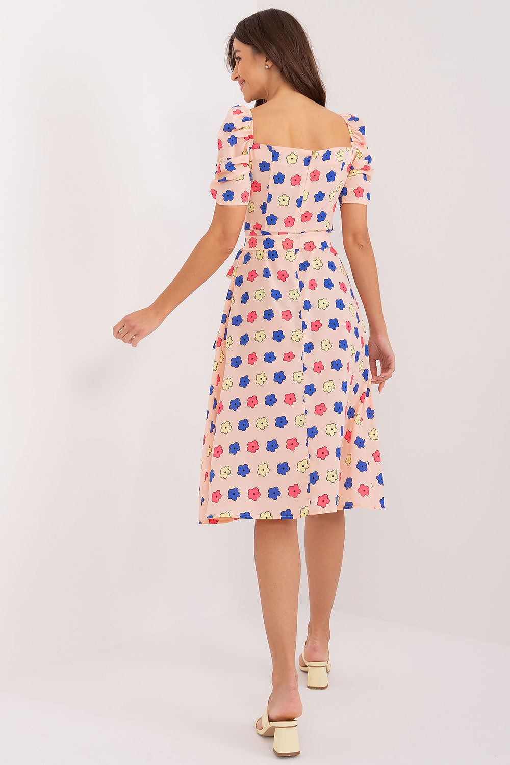 Lakerta Romantic Floral Fit-and-Flare Day Dress