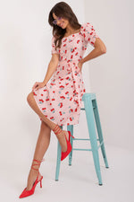 Lakerta Romantic Floral Fit-and-Flare Day Dress