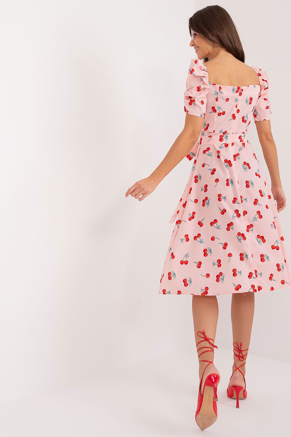Lakerta Romantic Floral Fit-and-Flare Day Dress