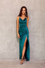 Roco Fashion Lamelia Maxi Dress with Open Back