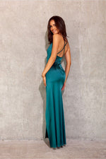 Roco Fashion Lamelia Maxi Dress with Open Back