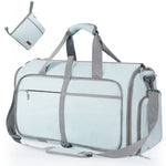Large Capacity Folding Travel Duffle Bag - Waterproof Weekend Suit Bag Sky Blue