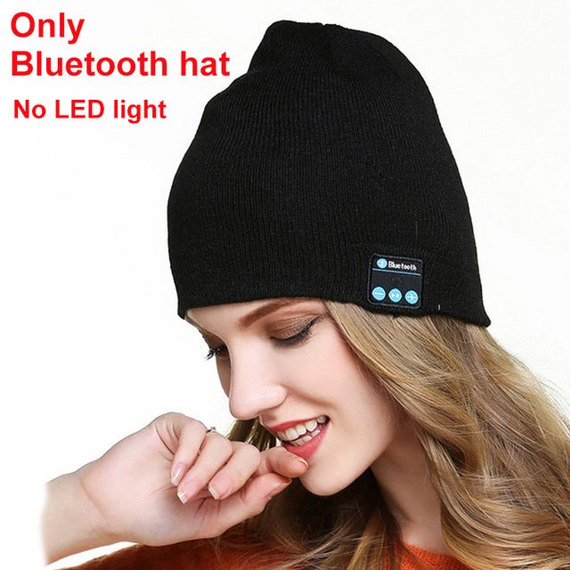 LED Hat With Stereo Headset No LED Light