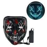 LED The Purge Neon Halloween Mask White