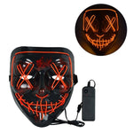 LED The Purge Neon Halloween Mask Orange