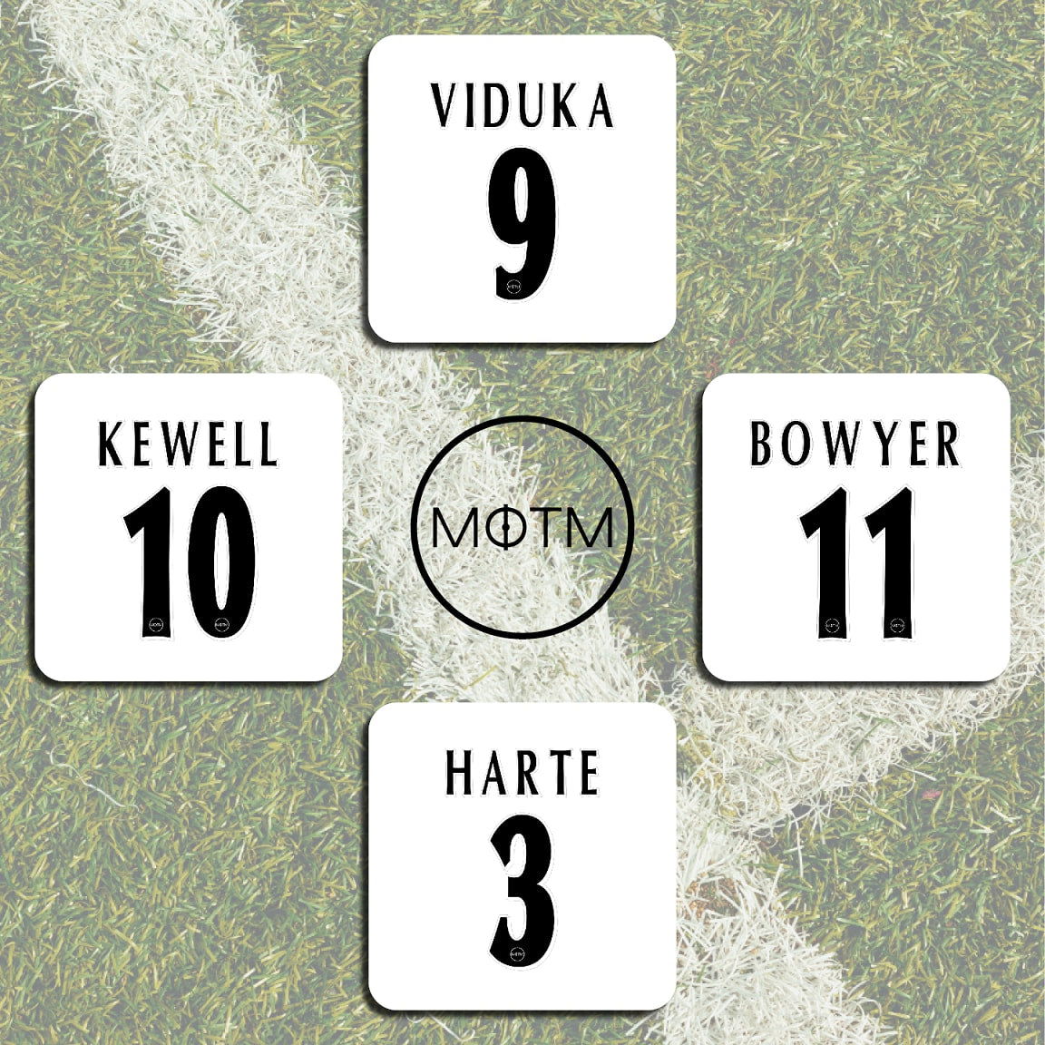 Leeds United Premier League Legends Football Coasters - Set of 4