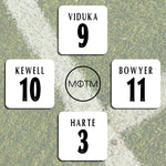 Leeds United Premier League Legends Football Coasters - Set of 4