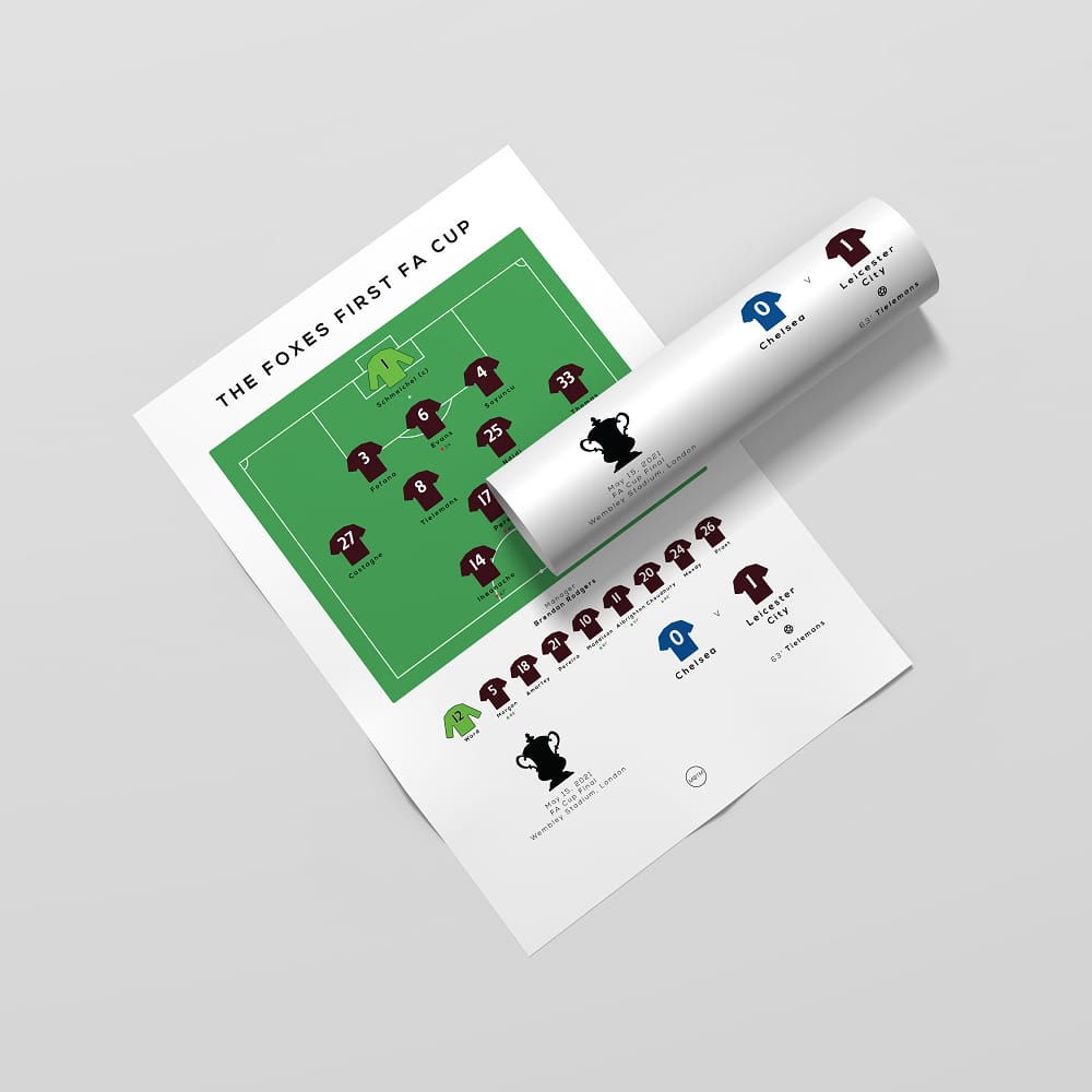 Leicester City vs Chelsea 2021 FA Cup Final Print